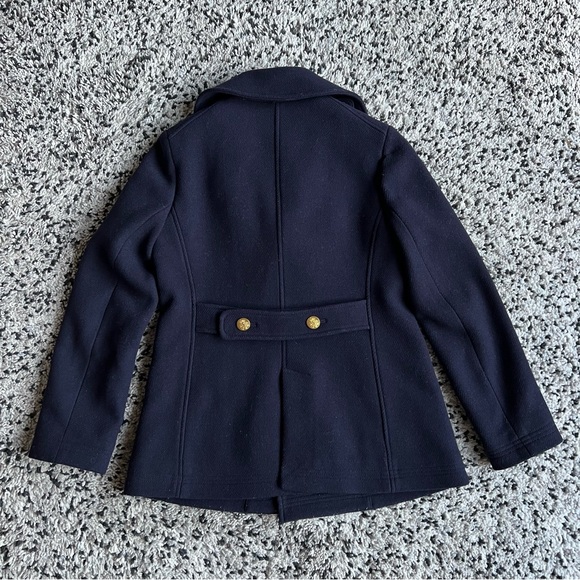 J. Crew Nello Gori Stadium Cloth Coat Navy Blue Wool Blend Peacoat Women’s 10 - Picture 14 of 14